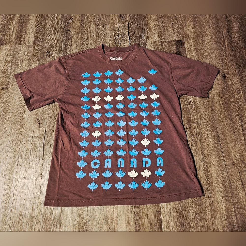 Brown Canada Graphic T-Shirt Banff Gondola